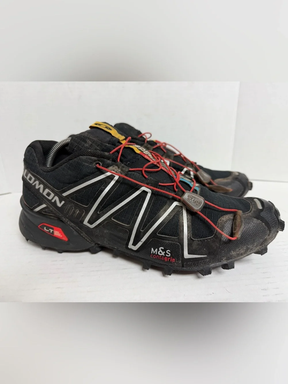 Salomon Speedcross 3 Trail Running Shoes Sneakers Black Mens Size 10.5